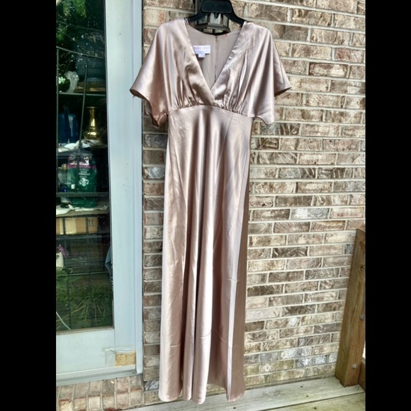 Birdy Grey Shimmer Rose Gold Maxi Dress - Picture 7 of 13